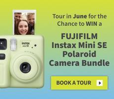 Tour in June for the Chance to Win a Fujifilm Instax Mini SE Polaroid Camera Bundle.